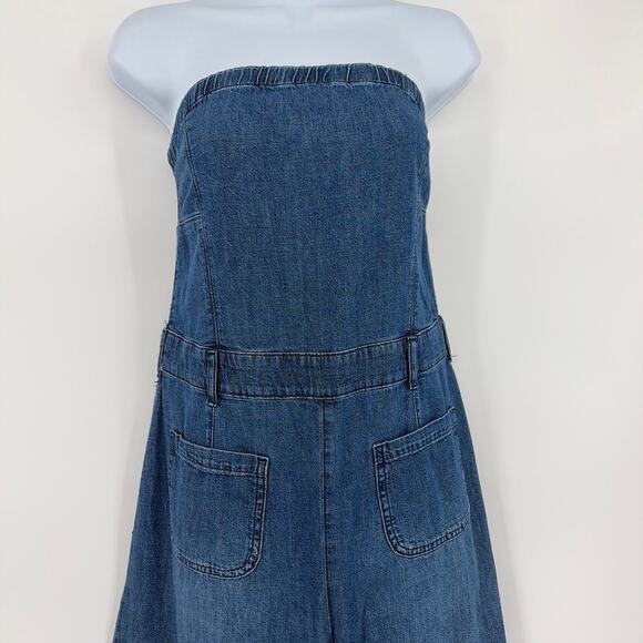 Pilcro Skipper Strapless WIde Leg Jumper 12 Denim Coastal Cowgirl Boho Festival - Picture 3 of 10